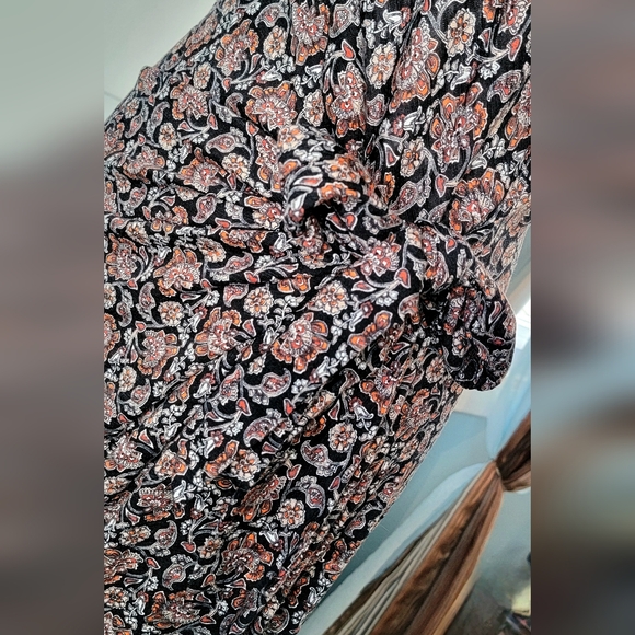 Boden Black and Red Floral Midi Dress - Picture 8 of 13